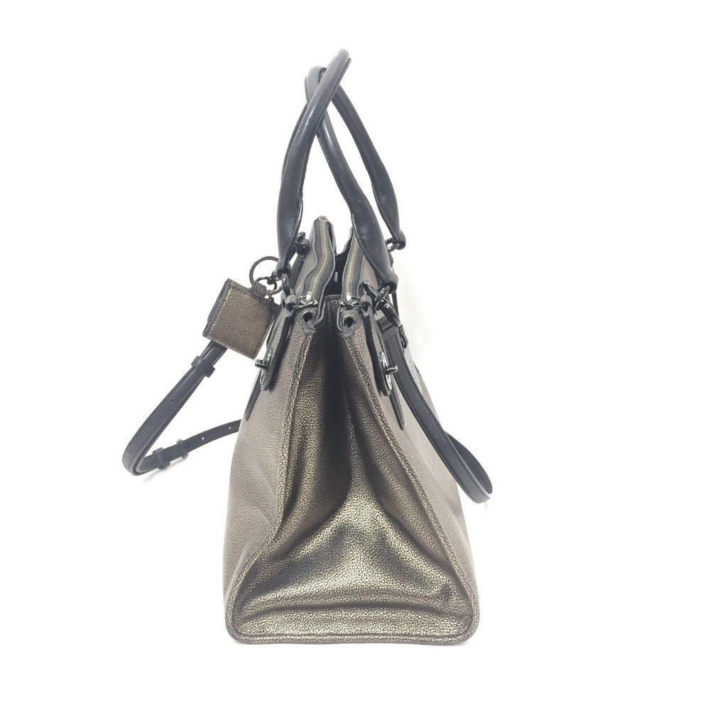 - SOLD - Coach Bronze Pebble Leather Tote - Picture 3 of 8